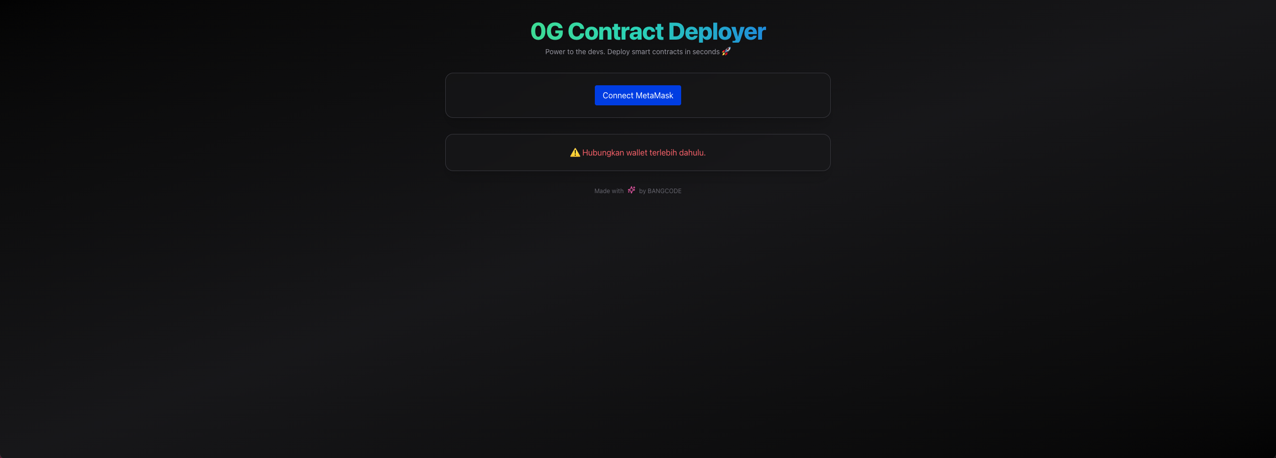 Contract Deployer